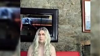 Goddess Aveena sissy slut caught in changing rooms